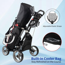 Load image into Gallery viewer, Caddytek Explorer V8 Golf Push Cart - Superlite 4 Wheel Aluminum Foldable Cart with Adjustable Front Wheel Width, Foot Brake, Cooler Basket, Umbrella Holder, Drink Holder, Scorecard Console