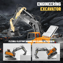 Load image into Gallery viewer, Remote Control Excavator, Construction RC Digger for Kids Boys Age 4-14 + Year Old Birthday, Rechargeable Excavator with Metal Shovel