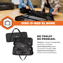 Load image into Gallery viewer, Disc-O-Bed Extra Large Portable Bunk Camping Cots with Carry Bags, Black
