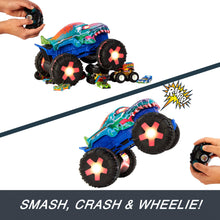 Load image into Gallery viewer, Hot Wheels Toy Truck Monster Trucks RC, Oversized Remote-Control Mega-Wrex Alive in 1:15 Scale, 3 Modes of Play