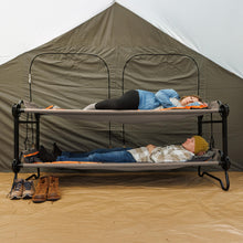 Load image into Gallery viewer, Disc-O-Bed Large Convertible 2 Person Bench & Double Camping Cot, Tan