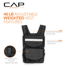 Load image into Gallery viewer, CAP Barbell Adjustable Weighted Vest, 40 Lb
