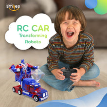Load image into Gallery viewer, Kids Transforming Robot RC Truck Toys for Boys 8-13 Remote Control Car Gift Blue