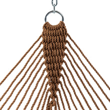 Load image into Gallery viewer, Original Pawleys Island Deluxe Antique Brown DuraCord Rope Hammock – 13 ft. x 60 in., 2-Person, 450 lb Capacity, Oak Spreader Bar, Zinc-Plated Hardware, Handcrafted in the USA