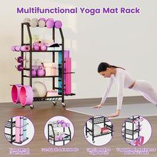 Load image into Gallery viewer, Homeiju Dumbbell Rack, 4 Tier Weight Rack for Home Gym, Dumbbell and Balls