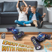 Load image into Gallery viewer, RC Cars, Gesture Sensing RC Stunt Car Toys for Boys Girls 6-12, 2.4Ghz 4WD Remote Stunt Car with Spray Lights Music 360° Rotate Fast
