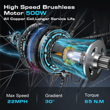 Load image into Gallery viewer, Electric Bike, 27.5" Electric Bike for Adults, Peak 750W Ebike 22MPH Electric Mountain Bike with 48V 499.2WH Battery