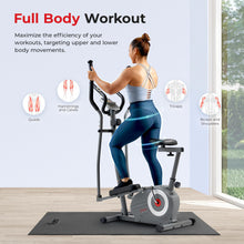 Load image into Gallery viewer, Sunny Health & Fitness Essential Magnetic Resistance 2-in-1 Cross Trainer Elliptical Bike