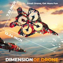 Load image into Gallery viewer, RC Fighter Airplane丨Mini Drone Remote Control Jet Plane Stunt Drone for Adults & Kids Toy with Light, Red