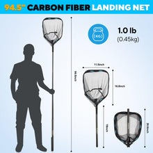 Load image into Gallery viewer, PLUSINNO Fishing Net with Telescoping Handle, Carbon Fiber Fish Net 7.86Ft