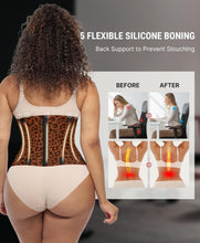Load image into Gallery viewer, FeelinGirl Workout Waist Cincher Trainer Corset Shaper Tummy Slimmer Plus Size Belly Band for Women Brown S