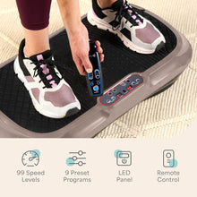 Load image into Gallery viewer, Lifepro Waver Vibration Plate Exercise Machine – High-Intensity Vibration Plate for Lymphatic Drainage – Full-Body Workout Vibrating Platform with Loop Bands – Fitness Equipment for Strength & Toning