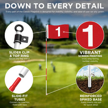 Load image into Gallery viewer, KINGTOP 6 ft Metal Golf Flagsticks, Slip-Fit Joints, 2 Pack