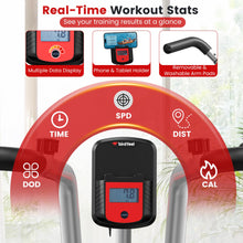 Load image into Gallery viewer, Foldable Exercise Bike with Elliptical Mode, 8-Level Magnetic Resistance Stationary Bike -Grey Red