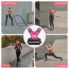 Load image into Gallery viewer, ZELUS Weighted Vest for Men and Women, Adjustable Body Weight Vest Exercise Set for Workouts, 4-10lb/11-20lb/20-32lb with 6 Ironsand Weights for Cardio Strength Training Walking Jogging, 4-10lb. Pink