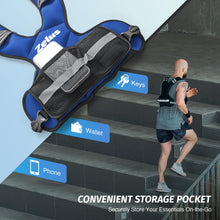 Load image into Gallery viewer, ZELUS Weighted Vest for Men and Women, Adjustable Body Weight Vest Exercise Set for Workouts, 4-10lb/11-20lb/20-32lb with 6 Ironsand Weights for Cardio Strength Training Walking Jogging, 4-10lb. Blue