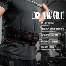 Load image into Gallery viewer, IBRO Powerlifting Lever Gym Belt - 10MM BlackTan M