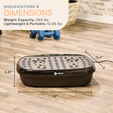 Load image into Gallery viewer, Lifepro HexaPlate Lite Vibration Plate Exercise Machine — Magnetic Acupoints, 99 Speeds & 10 Presets Vibration Platform Machine with Resistance Bands — Vibrating Plate for Lymphatic Drainage & Toning