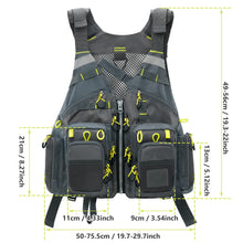 Load image into Gallery viewer, Gonex Fly Fishing Vest for Men Women, Trout, Adjustable Size, 18 Pockets