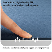 Load image into Gallery viewer, Wimwum Extra Wide Yoga Mat 72" x 32", 8mm Non Slip TPE Exercise Mat with Carrying Strap, Large Workout Mat for Yoga, Pilates, Stretching, HIIT & Home Gym, DarkBlue