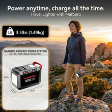 Load image into Gallery viewer, MARBERO 200W Portable Power Station 148Wh Camping Solar Generator Laptop Power Bank with AC Outlet 110V, DC, USB QC3.0, LED Flashlights for CPAP Home Outdoor Trip Emergency Backup