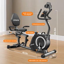 Load image into Gallery viewer, Recumbent Exercise Bike for Home Use, Quiet Recumbent Stationary Bikes -Silver