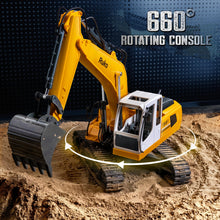 Load image into Gallery viewer, RC Excavator 3 in 1 Construction Toys for Boys, 17 Channel Remote Control Vehicles with Grab Alloy Shovel Drill, Realistic