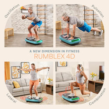 Load image into Gallery viewer, Lifepro Rumblex 4D Curved Vibration Plate Exercise Machine — Triple Motor, 7 Modes & 60 Speeds Vibrating Platform Machine — Full Body Vibration Plate for Lymphatic Drainage & at Home Workout