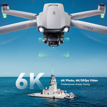 Load image into Gallery viewer, 2 Drone with 6K Camera for Adults, 3-Axis Gimbal, 4K/30fps Video, 70-Min Flight Time with 2 Batteries, 10000ft FPV Transmission Professional Drone