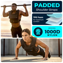 Load image into Gallery viewer, Gymnastics Power - Weighted Vest 6LB, 8LB, 10LB, 15LB, 25lb, 35lb, 45lb, 60lb Removable Iron Weights for Men and Women Workout for Calisthenics and Fitness Sport Training (Camo, 35 LB)