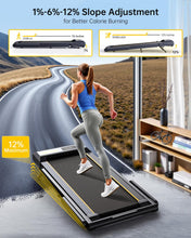 Load image into Gallery viewer, TOPUTURE Walking Pad Treadmill with 12% Incline and Handle Bar