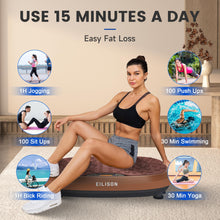 Load image into Gallery viewer, EILISON FitMaxx 3D XL Vibration Plate Exercise Machine - Whole Body Workout Vibration Platform w/Loop Bands - Lymphatic Drainage Machine for Weight Loss, Shaping, Recovery (Fitmaxx Brown, 818)