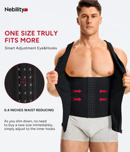 Load image into Gallery viewer, Nebility Mens Shapewear Fajas para Hombres Compression Shirt Men Body Shaper Tank Top Compression Undershirt Vest Sleeveless, Black - XL