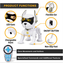Load image into Gallery viewer, Top Race Robot Dog - Interactive RC Dog Toy with Gesture & Adventure Modes, Programming Treats, Rechargeable - White