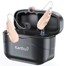 Load image into Gallery viewer, Karthus Hearing Aids, Rechargeable Hearing Aids for Seniors with Hearing Loss - Black