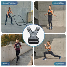 Load image into Gallery viewer, ZELUS Weighted Vest for Men and Women, Adjustable Body Weight Vest Exercise Set for Workouts, 4-10lb/11-20lb/20-32lb with 6 Ironsand Weights for Cardio Strength Training Walking Jogging, 20-32lb, Gray