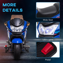 Load image into Gallery viewer, 12V Kids Electric Motorcycle with Training Wheels, Battery Power Ride on Motorbike, Blue