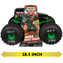 Load image into Gallery viewer, Monster Jam, Official Mega Grave Digger All-Terrain Remote Control Monster Truck, Over 2 Ft. Tall, 1:6 Scale, Kids