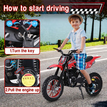 Load image into Gallery viewer, 49cc 4-Stroke Mini Dirt Bike, Gas Powered Kids Dirt Bikes, Mountain Off Road Mini Motorcycle, Gas Dirt Bike with Disc Brakes
