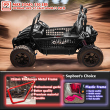 Load image into Gallery viewer, 24V 2 Seater XXL Kids UTV Ride On Car with Remote Control 4WD Off Road Electric Vehicle Ride On Toy Car (Black)