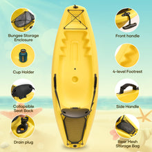 Load image into Gallery viewer, Kayak with Paddle 6.5 FT Recreational Rowing Fishing Boat with Hard Shell Recreational Ocean Kayak Sit-in one Person