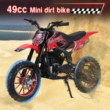 Load image into Gallery viewer, 49cc 4-Stroke Mini Dirt Bike, Gas Powered Kids Dirt Bikes, Mountain Off Road Mini Motorcycle, Gas Dirt Bike with Disc Brakes
