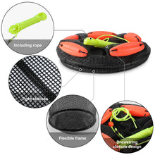 Load image into Gallery viewer, Large Collapsible Floating Fish Basket – Mesh Bait Pen Net for Live Fish