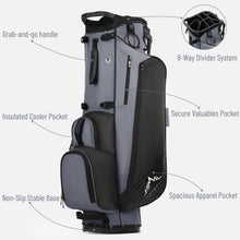 Load image into Gallery viewer, uniHimal 8-Way Lightweight Walking Golf Stand Bag for Men Women Black Gray