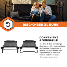 Load image into Gallery viewer, Disc-O-Bed Extra Large Portable Bunk Camping Cots with Carry Bags, Black