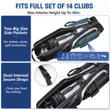 Load image into Gallery viewer, Travel Golf Bag with TSA Lock, Hard Case Top, 1680D Oxford Fabric, Blue