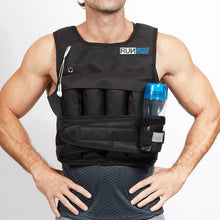 Load image into Gallery viewer, RUNmax rf20nop Run Fast 12lb-140lb Weighted Vest (without Shoulder Pads, 20lb),Black