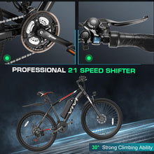 Load image into Gallery viewer, Electric Bike for Adults, Peak 780W Ebike 26" Electric Mountain Bike, 22MPH Adult Electric Bicycles Commuter Ebike with 48V Battery
