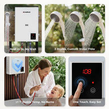 Load image into Gallery viewer, CAMPLUX F10 Ultra, 2.64 GPM Thermostatic Portable Propane Water Heater, ±1℉ Precision Temperature Control, High Flow 10L Outdoor Hot Water System for Family Camping, RV, Cabin, Pet Wash
