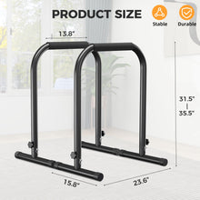 Load image into Gallery viewer, Outdoor Basic Adjustable Dip Bar Station - Black
